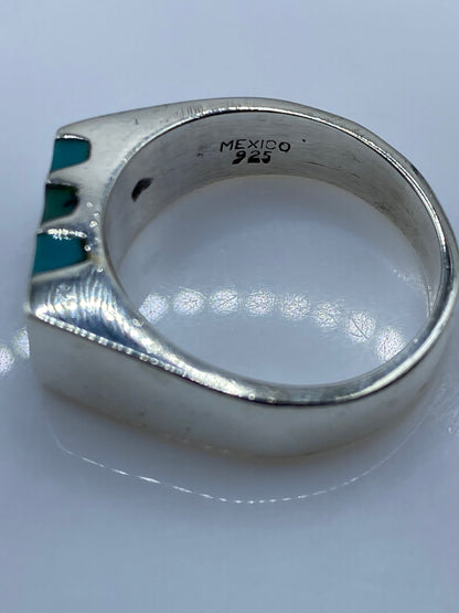 Anillo de Plata con Turquesa Azul Cielo — Taxco .925 — foto 5