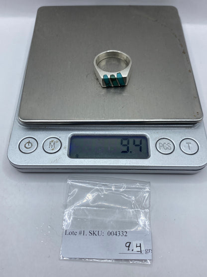 Anillo de Plata con Turquesa Azul Cielo — Taxco .925 — foto 6