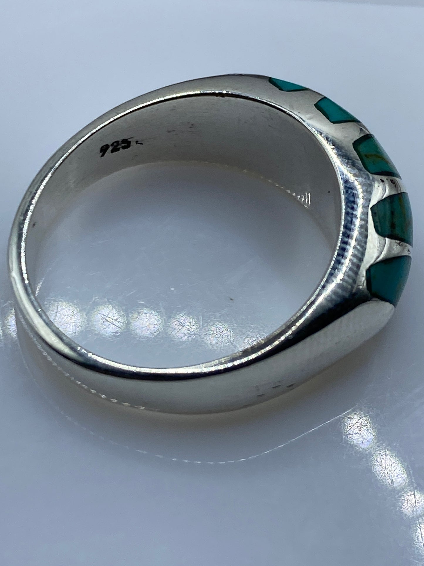 Anillo Plata Turquesa Azul Cielo Unisex — Taxco .925 — foto 5