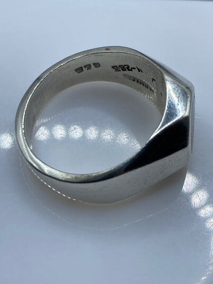 Anillo Solitario de Plata .925 Taxco — Engaste Robusto — foto 5