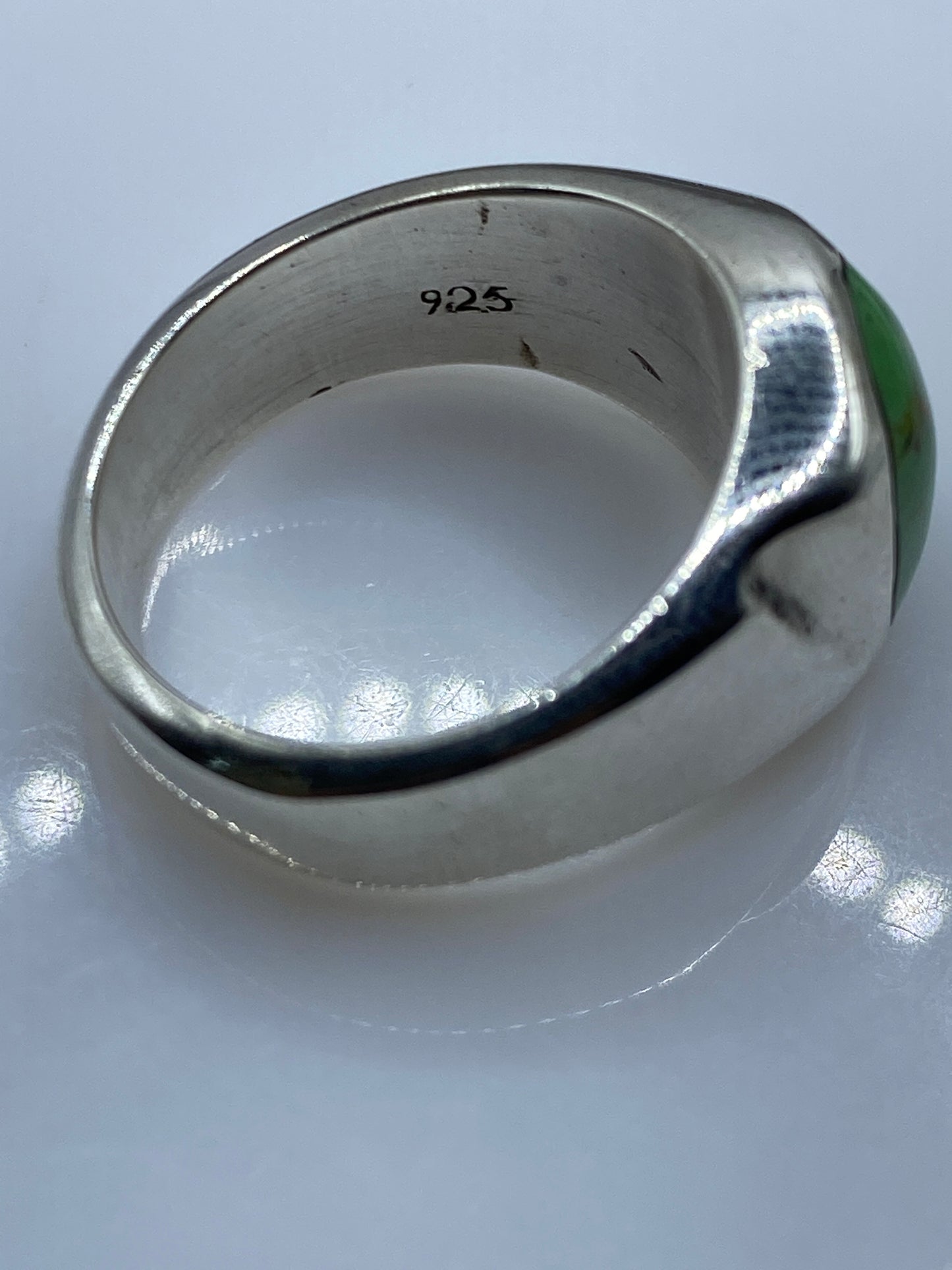 Anillo de Plata Sello con Piedra Verde — Taxco .925 — foto 5