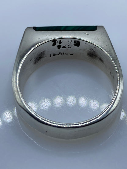 Anillo de Plata con Malaquita Verde — Taxco .925 — foto 5