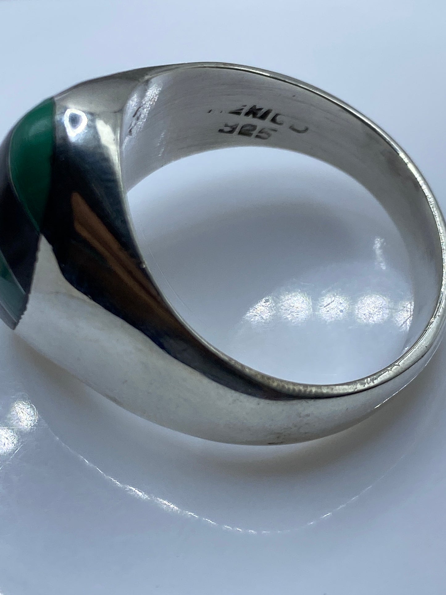 Anillo de Plata con Malaquita Verde — Taxco .925 — foto 5
