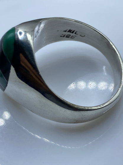 Anillo de Plata con Malaquita Verde — Taxco .925 — foto 5