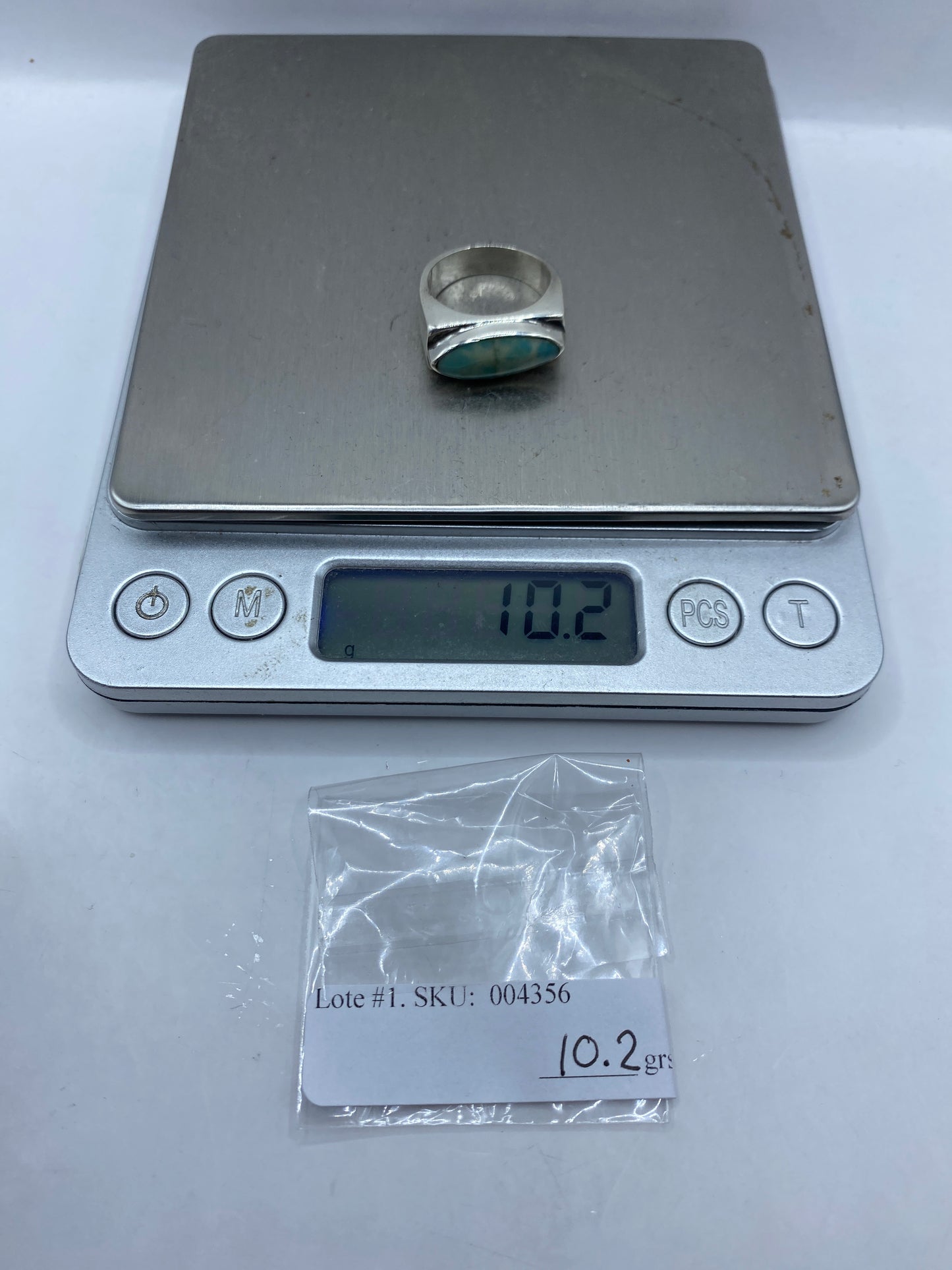 Anillo de Plata con Piedra Azul Cielo — Taxco .925 — foto 6