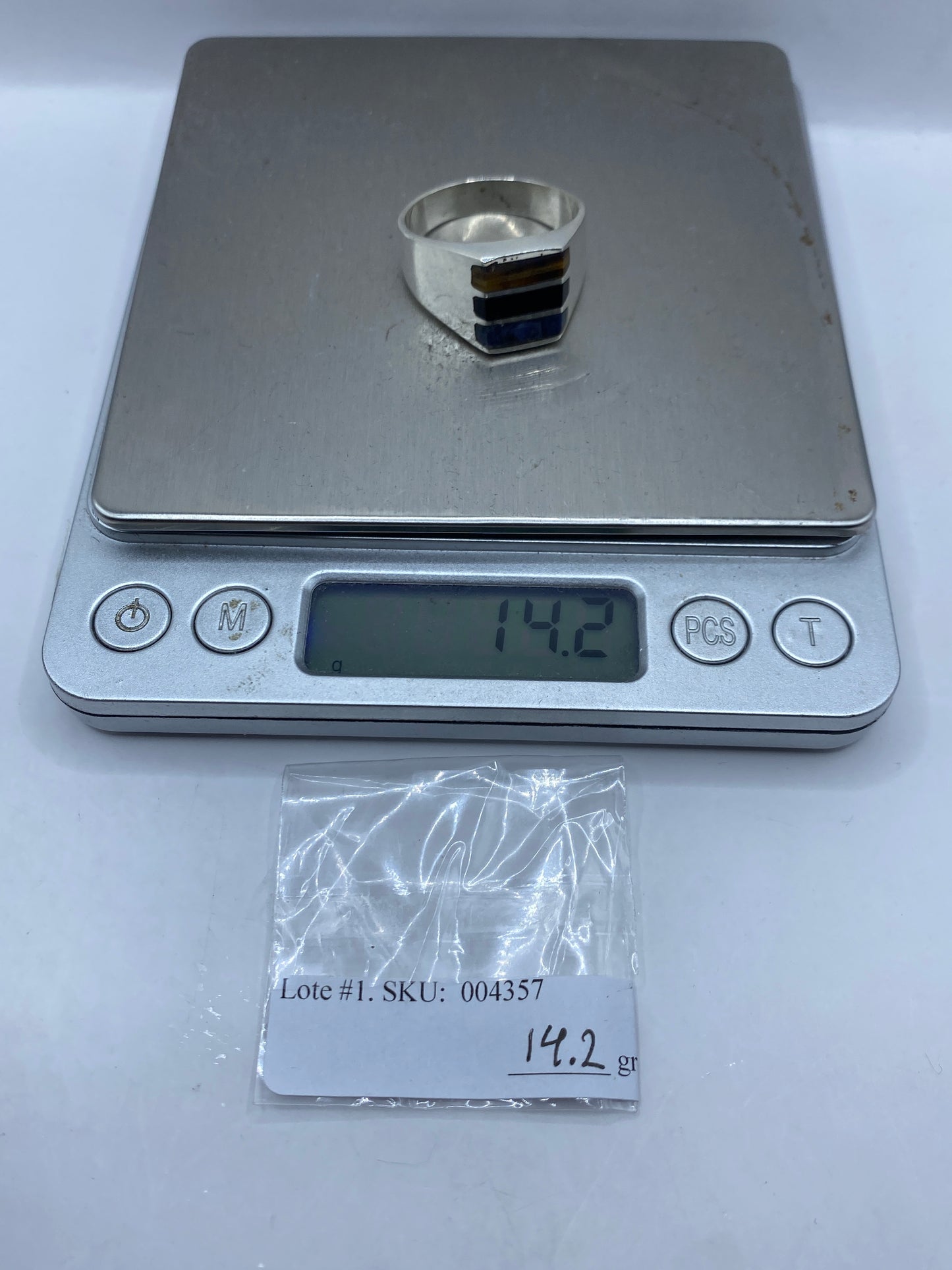 Anillo de Plata con Lapislázuli para Hombre — Taxco .925 — foto 6