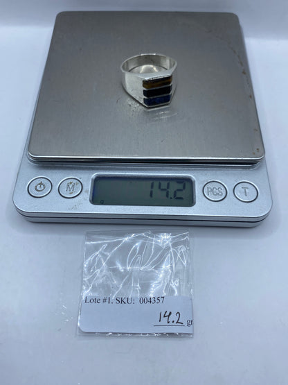 Anillo de Plata con Lapislázuli para Hombre — Taxco .925 — foto 6