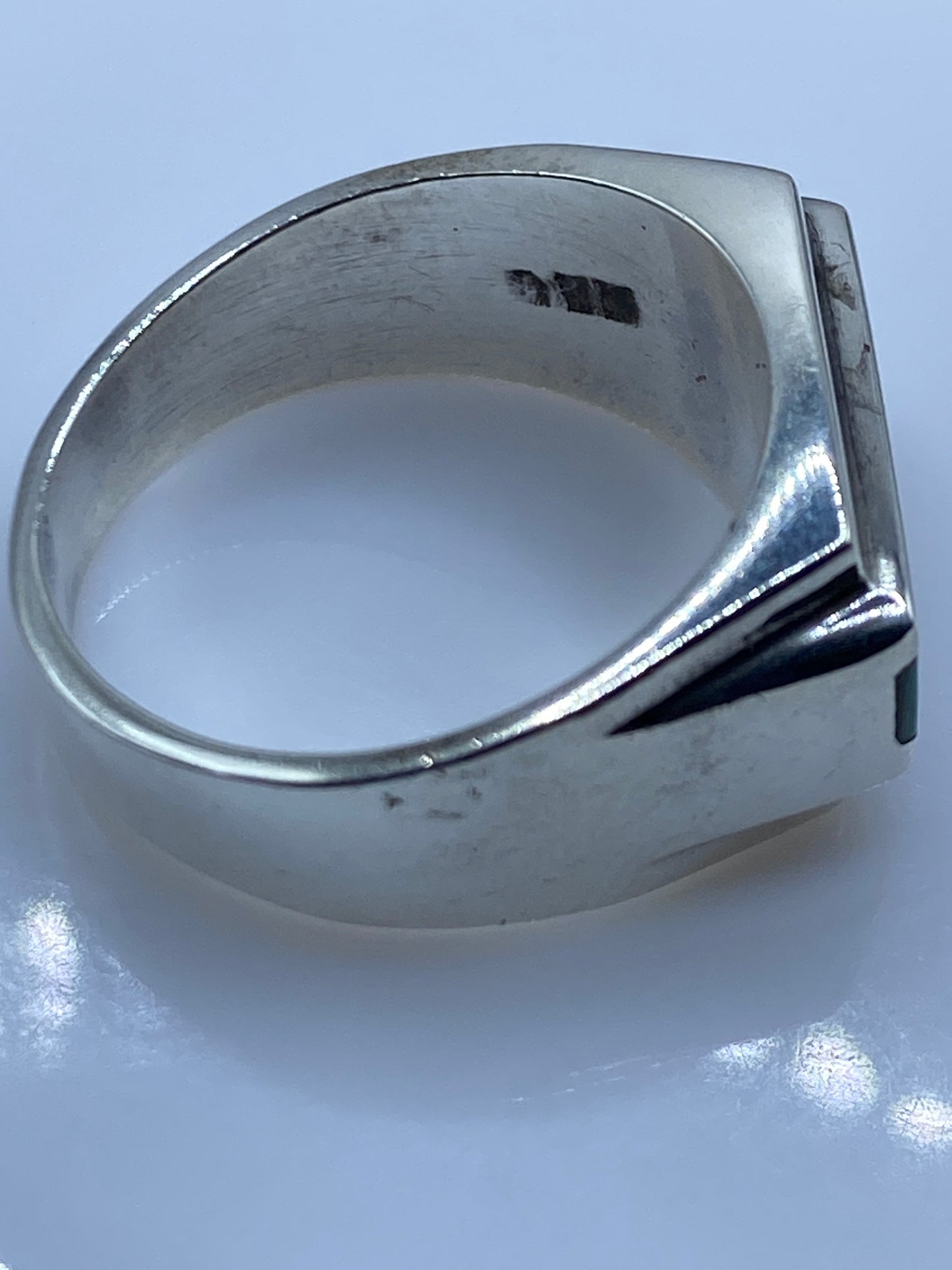 Anillo de Plata con Turquesa Azul Cielo — Taxco .925 — foto 5