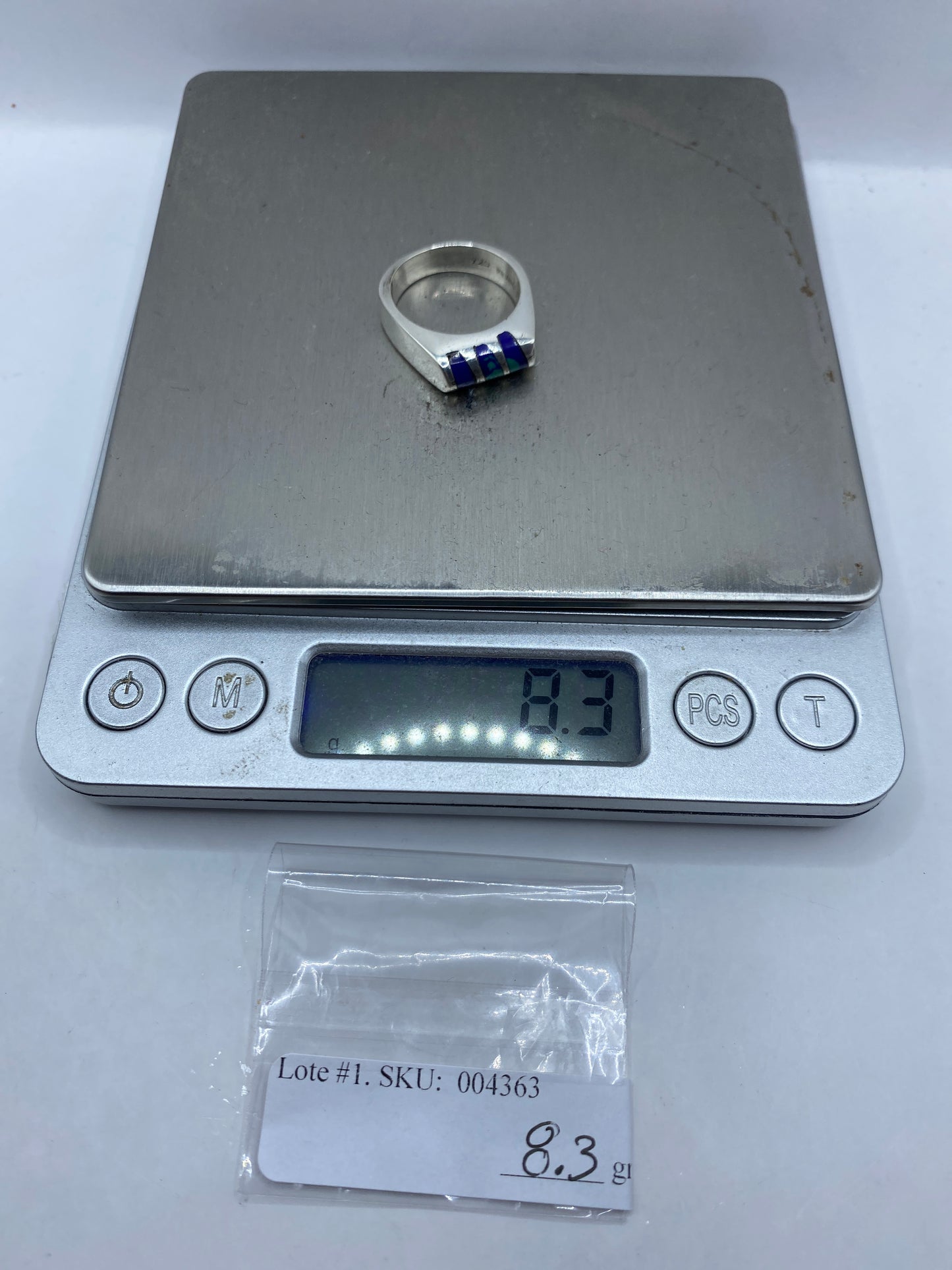 Anillo de Plata con Piedra Azul — Taxco .925 — foto 6