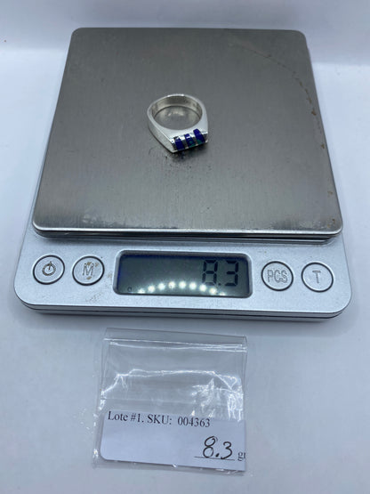 Anillo de Plata con Piedra Azul — Taxco .925 — foto 6