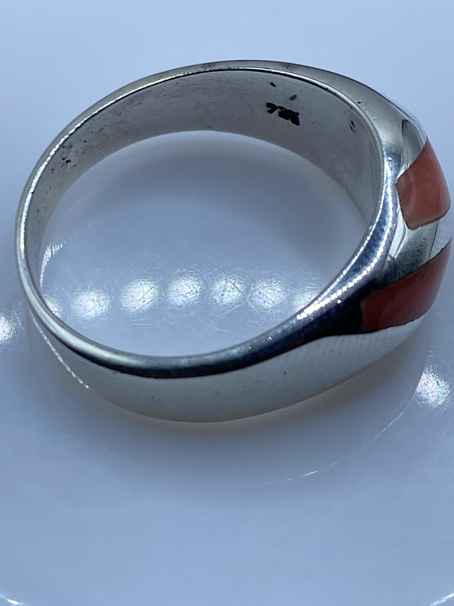 Anillo de Plata con Coral Rojo — Taxco .925 — foto 5