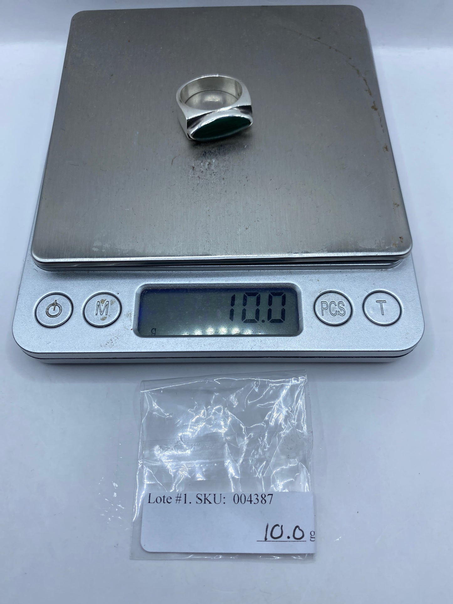 Anillo de Plata con Malaquita Verde — Taxco .925 — foto 6