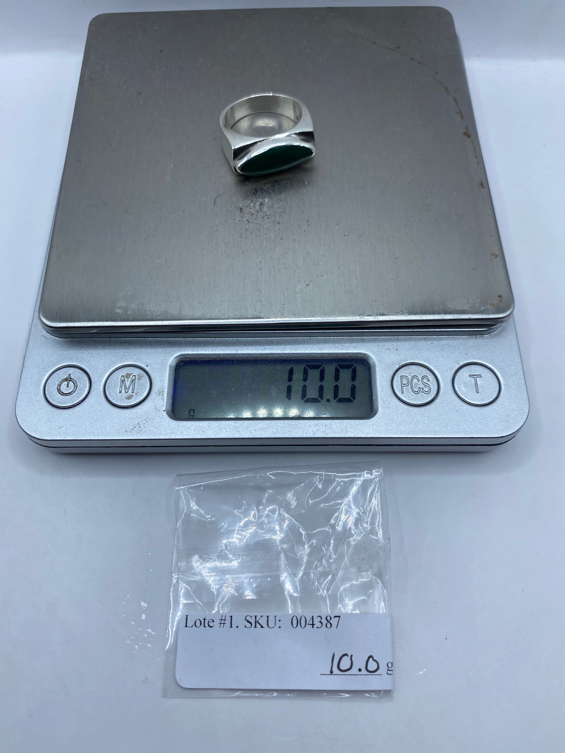 Anillo de Plata con Malaquita Verde — Taxco .925 — foto 6
