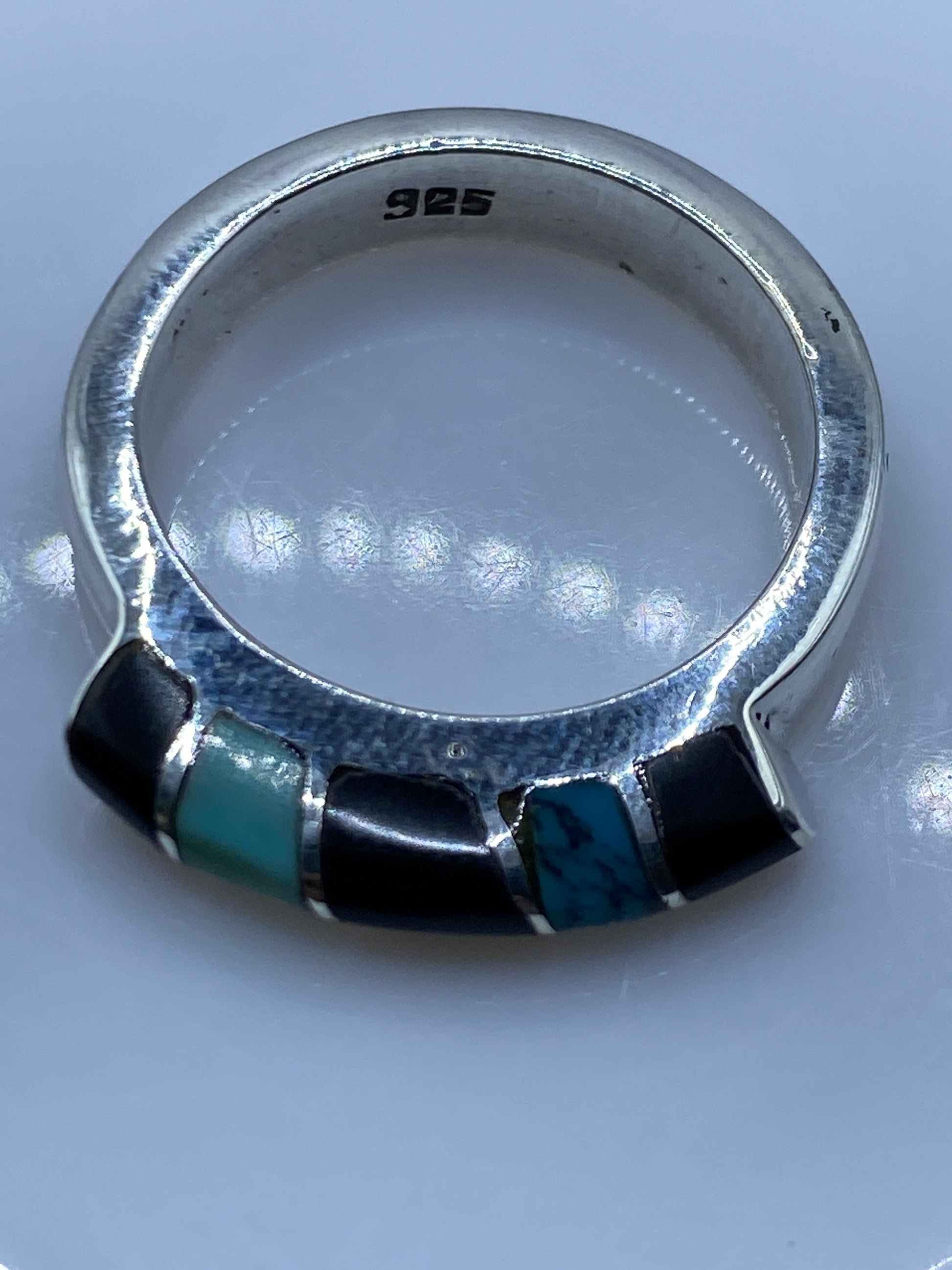 Anillo de Plata Turquesa Azul Cielo — Taxco .925 — foto 5