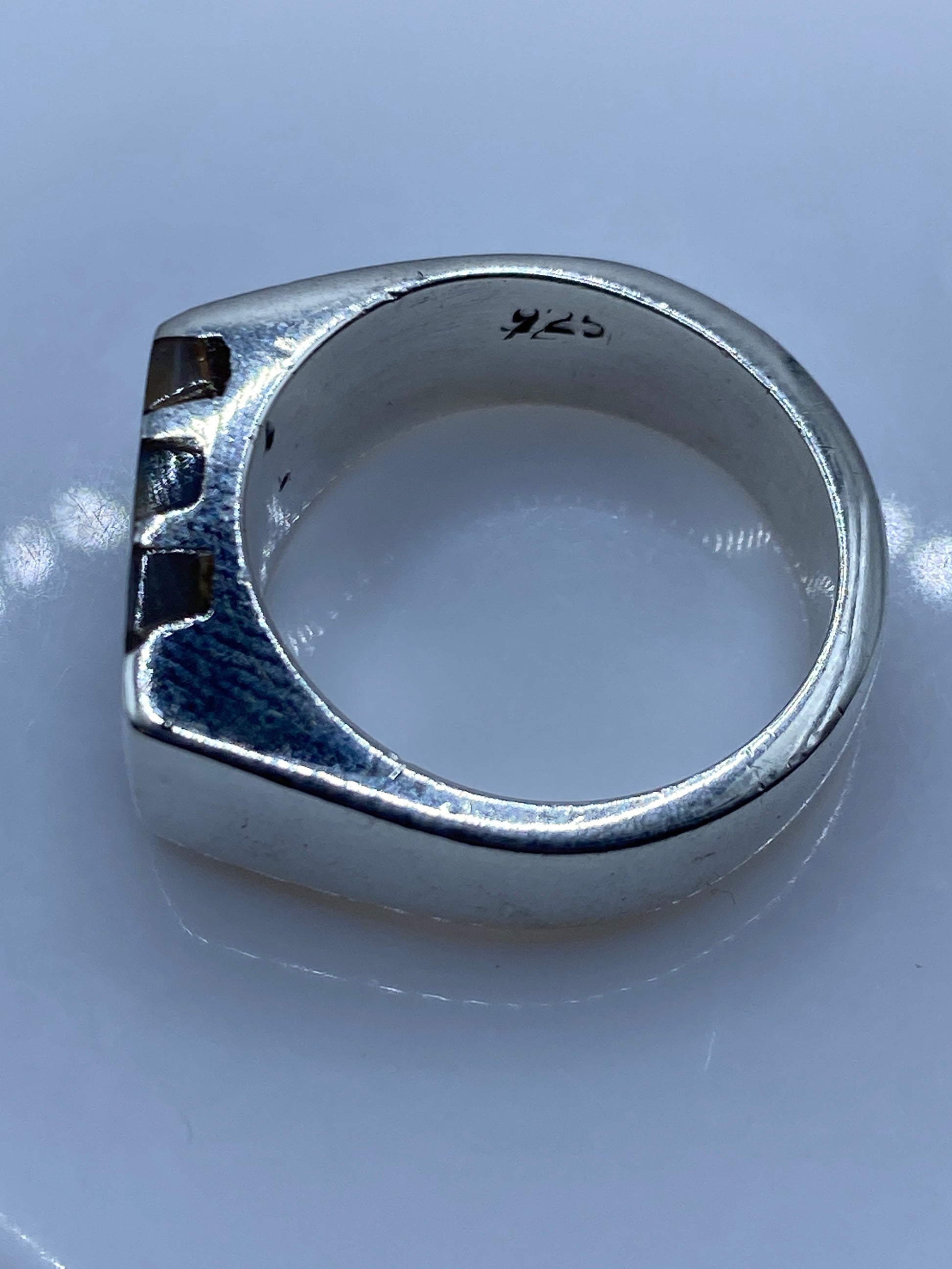 Anillo Plata Engaste de Piedra Geométrico — Taxco .925 — foto 5