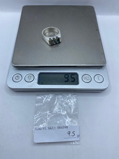 Anillo Plata Engaste de Piedra Geométrico — Taxco .925 — foto 6