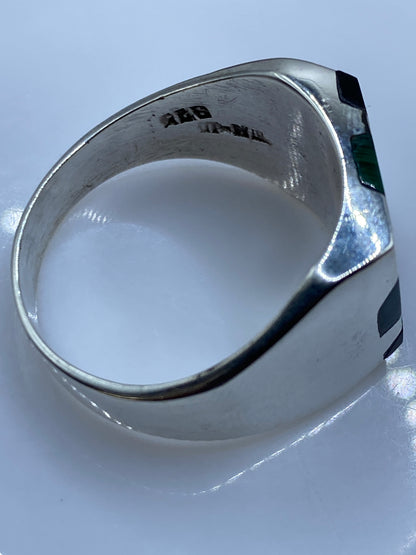 Anillo de Plata con Malaquita Verde — Taxco .925 — foto 5