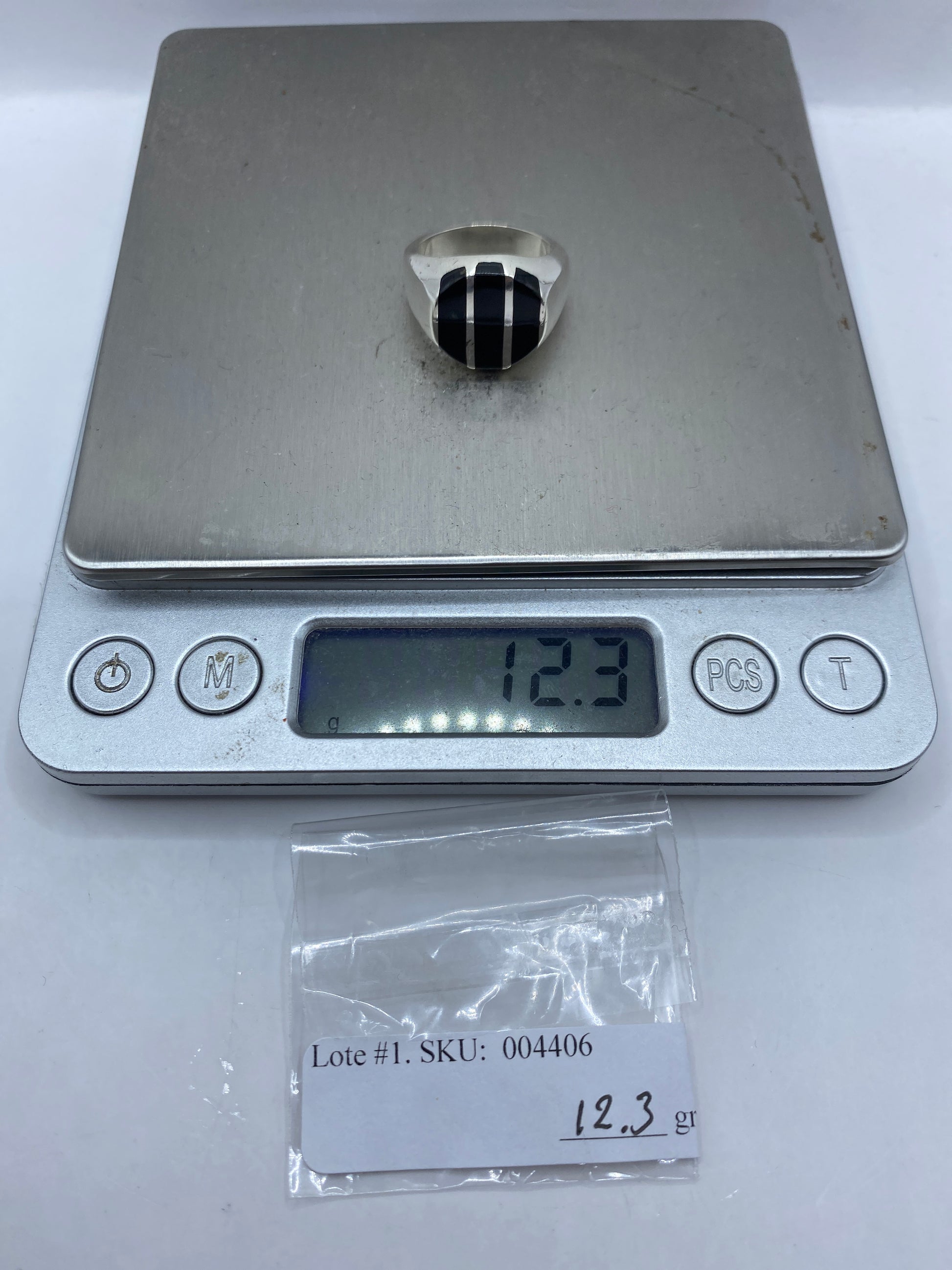 Anillo de Plata con Ónix Negro Engastado — Taxco .925 — foto 6