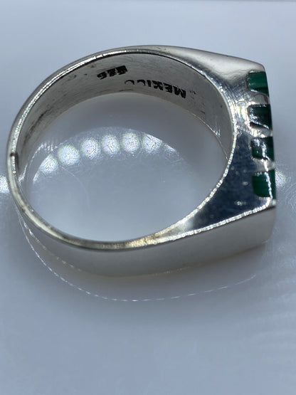Anillo de Plata Malaquita Verde para Hombre — Taxco .925 — foto 5