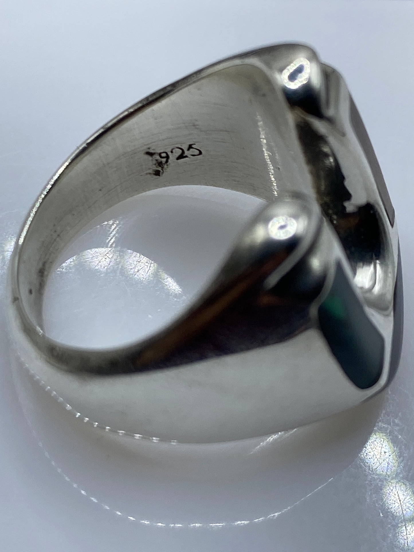 Anillo de Plata Malaquita Verde — Taxco .925 para Él — foto 5