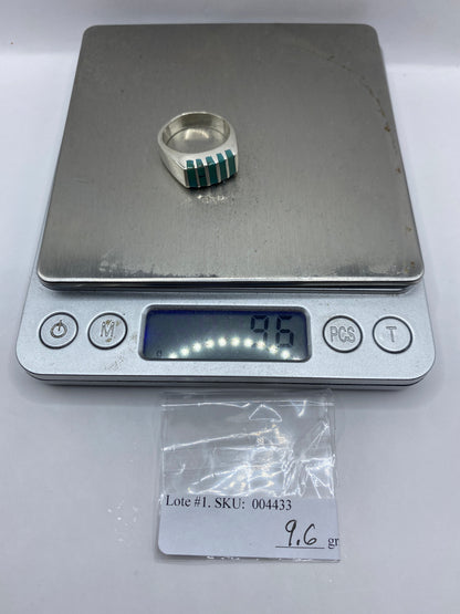Anillo de Plata con Turquesa Azul Cielo — Taxco .925 — foto 6