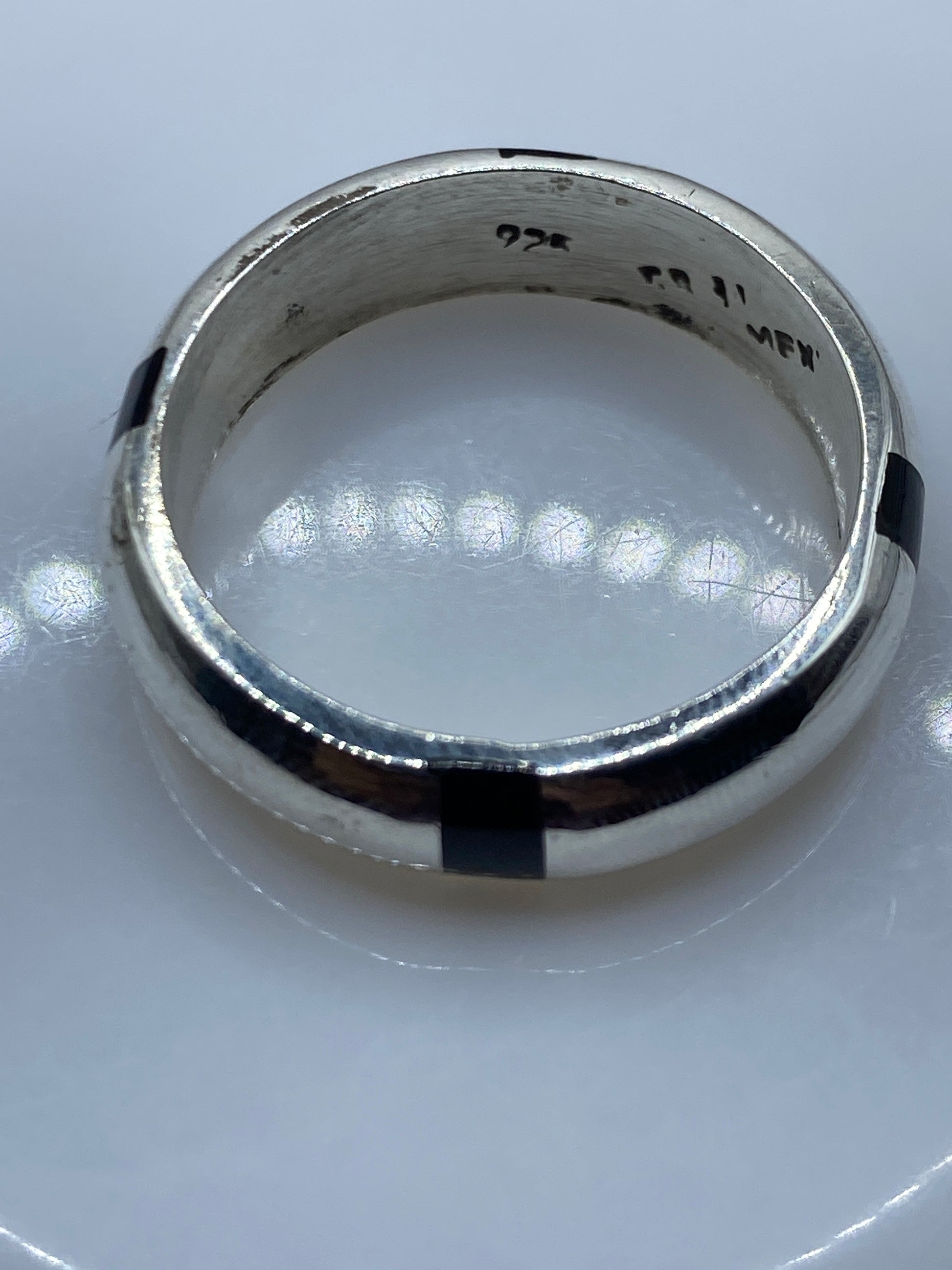 Anillo de Plata .925 con Piedra Negra — Taxco Engastado — foto 5