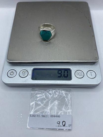Anillo de Plata con Turquesa Azul Cielo — Taxco .925 — foto 6