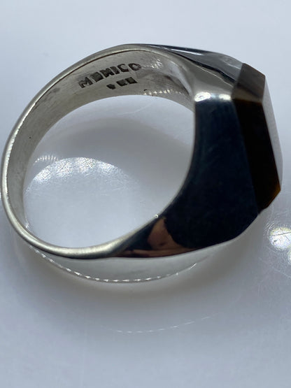 Anillo de Plata Engastado con Piedra Cafe — Taxco .925 — foto 5