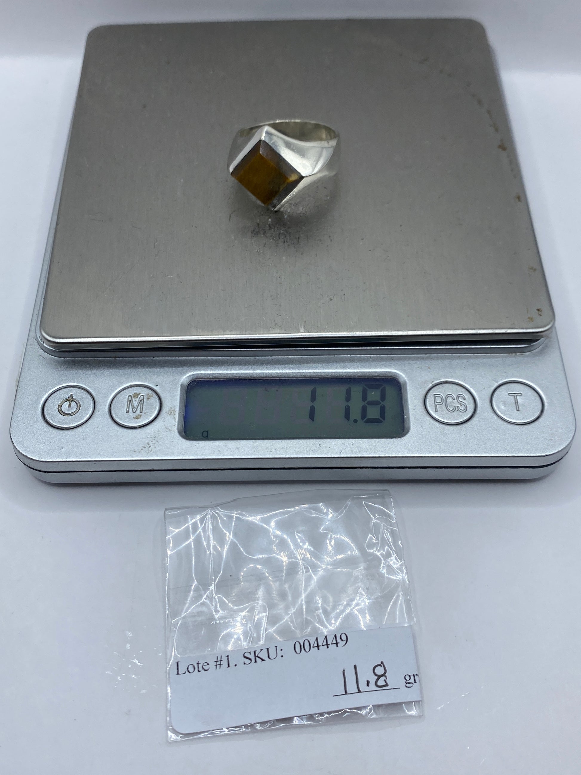 Anillo de Plata Engastado con Piedra Cafe — Taxco .925 — foto 6