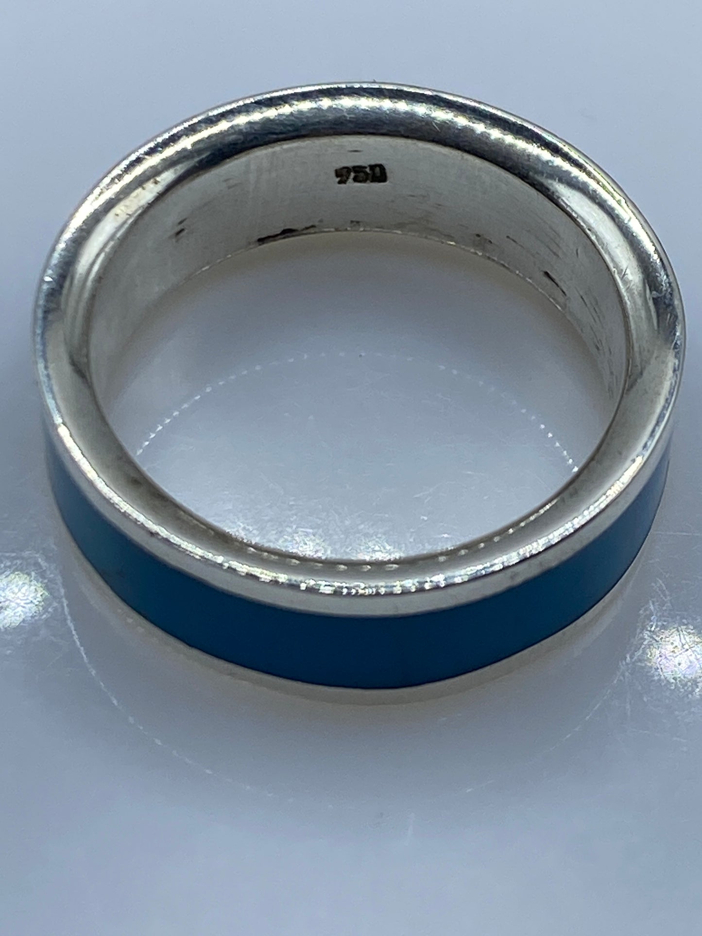 Anillo de Plata .950 con Turquesa Azul Cielo — Taxco — foto 5