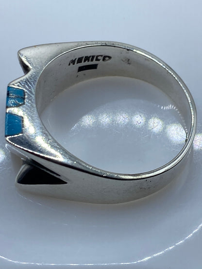 Anillo de Plata con Turquesa Azul Cielo — Taxco .925 — foto 5