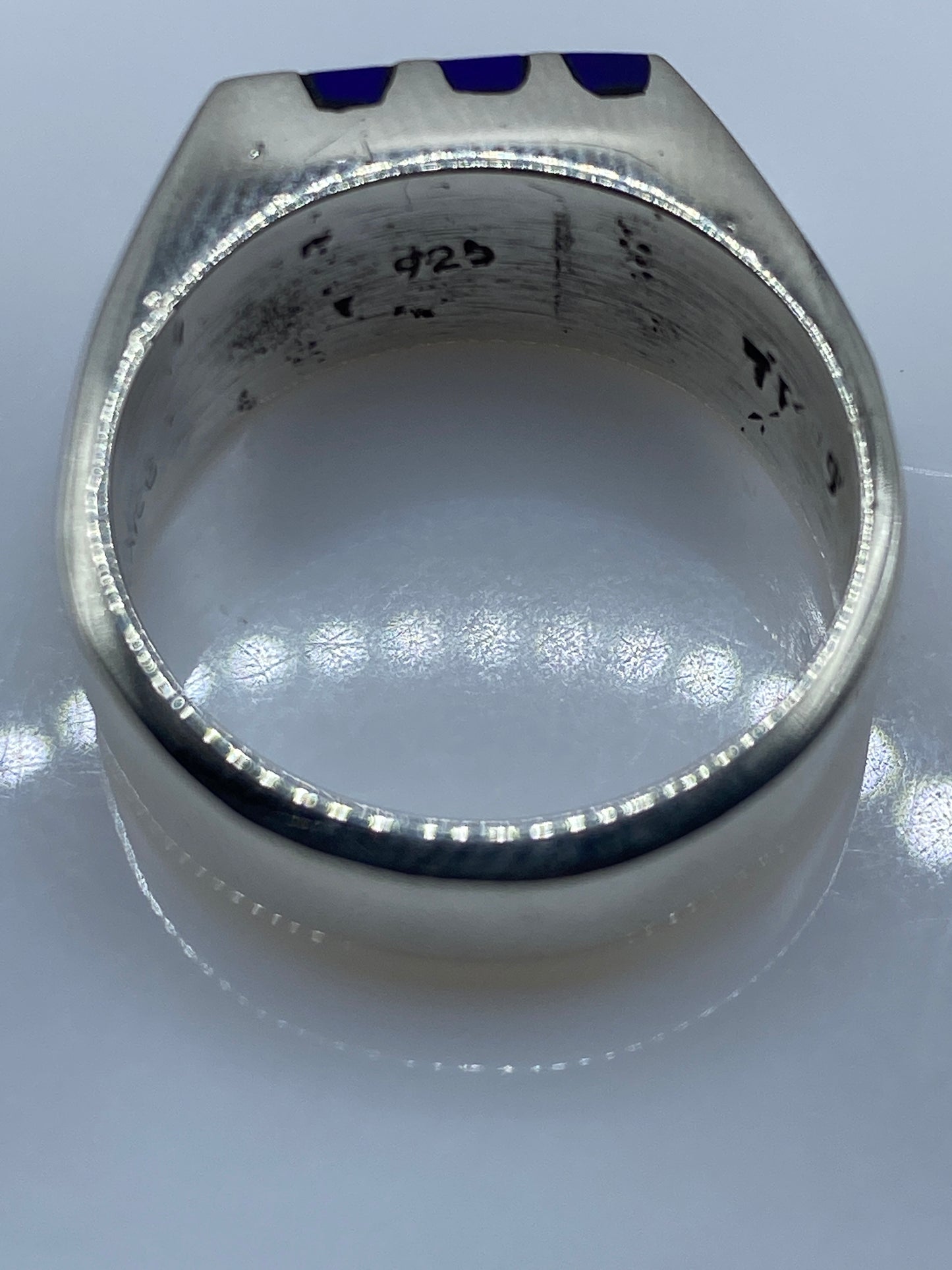 Anillo de Plata Azul Geométrico — Taxco .925 — foto 5