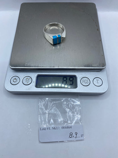 Anillo de Plata con Turquesa Azul Cielo — Taxco .925 — foto 6