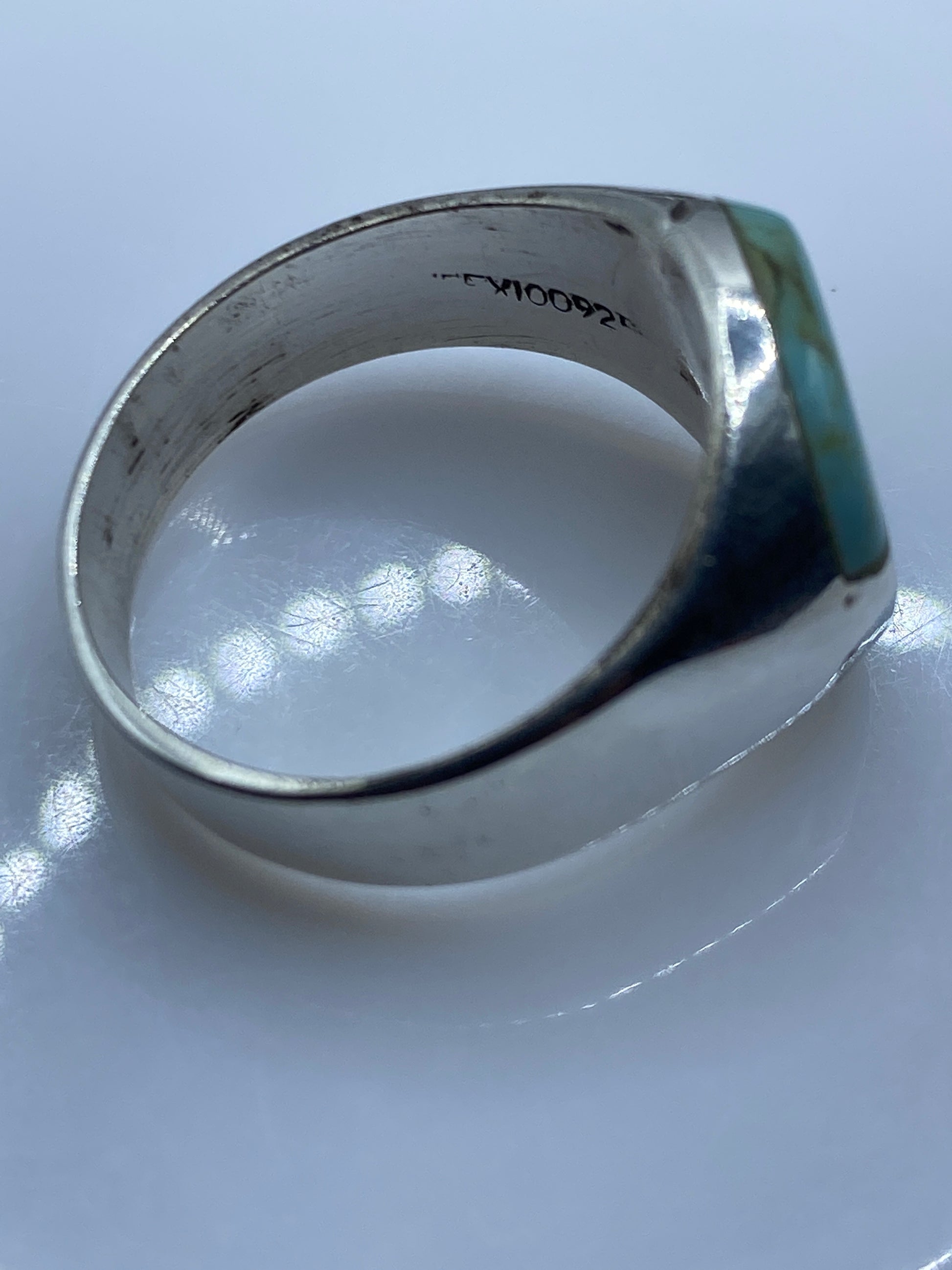 Anillo de Plata Turquesa Azul Cielo — Minimalista Taxco .925 — foto 5