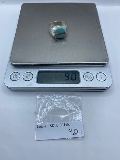 Anillo de Plata Turquesa Azul Cielo — Minimalista Taxco .925 — foto 6