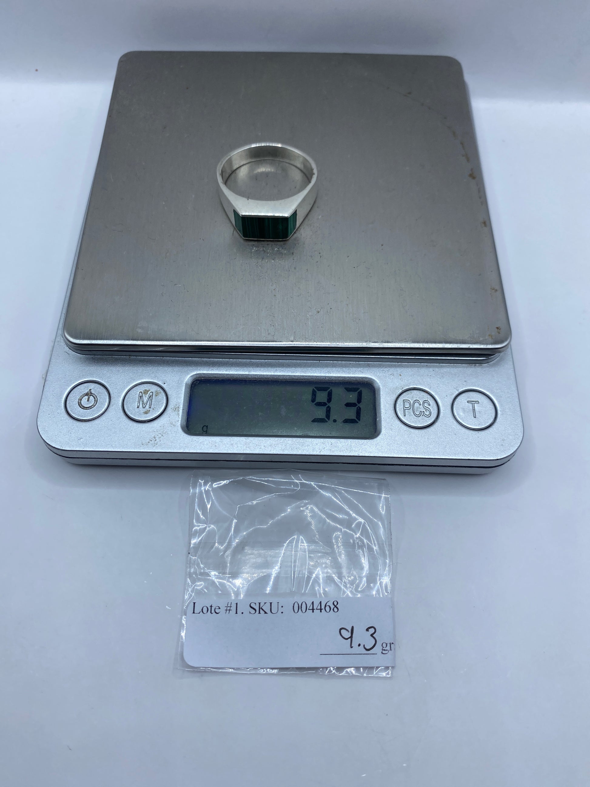 Anillo de Plata Malaquita Verde — Taxco .925 Hombre — foto 6