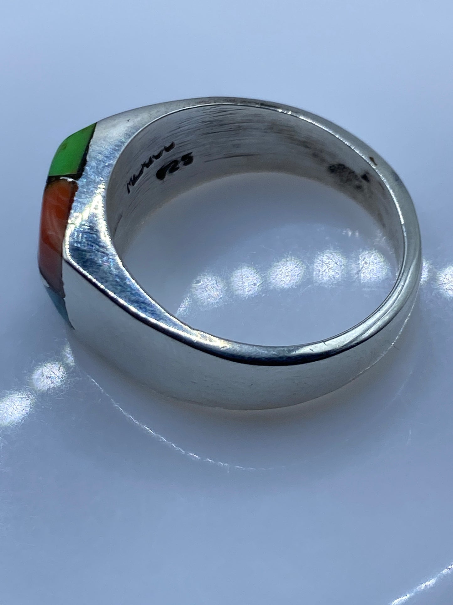 Anillo de Plata con Turquesa Azul Cielo — Taxco .925 — foto 5