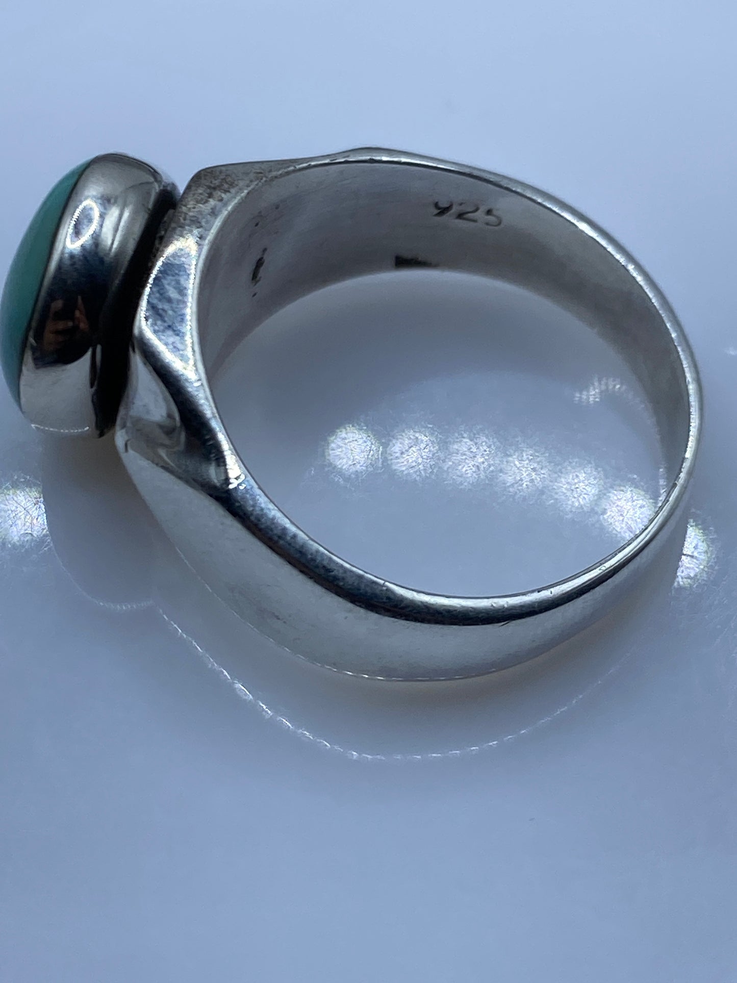 Anillo de Plata con Turquesa Azul Cielo — Taxco .925 — foto 5