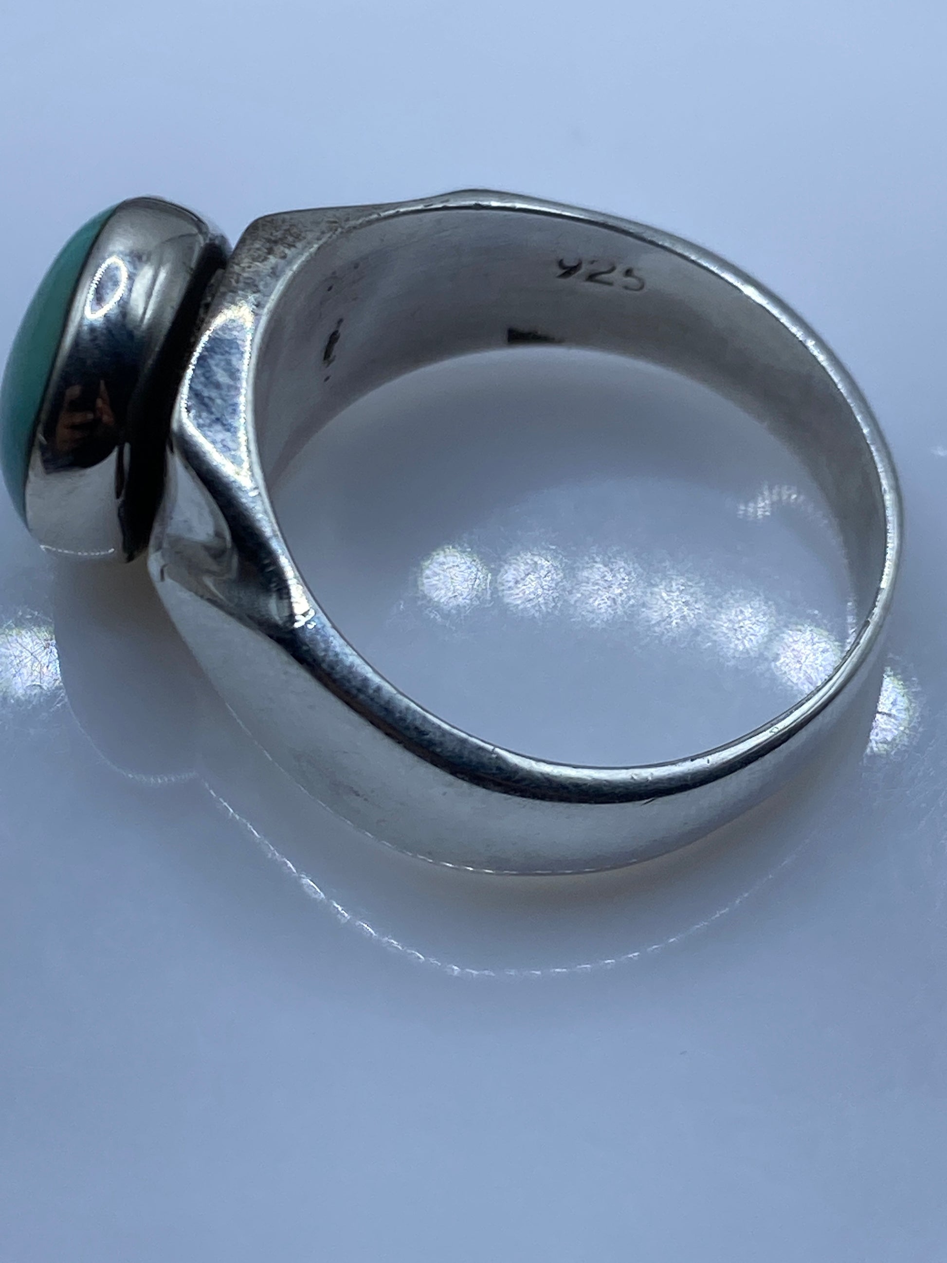 Anillo de Plata con Turquesa Azul Cielo — Taxco .925 — foto 5