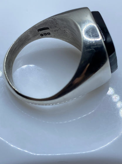 Anillo Plata Turquesa Verde para Hombre — Taxco .925 — foto 5