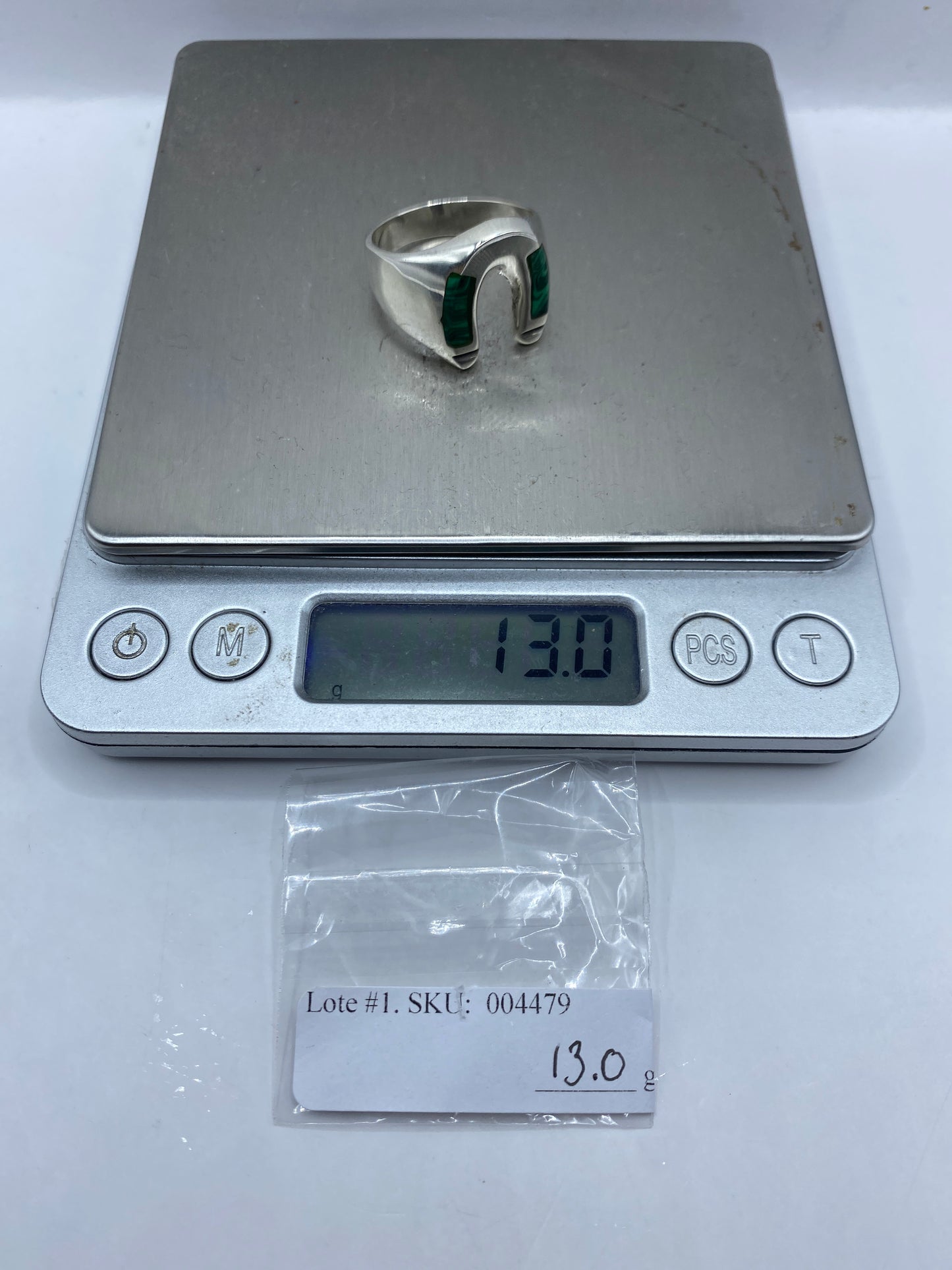 Anillo de Plata con Malaquita Verde — Taxco .925 — foto 6
