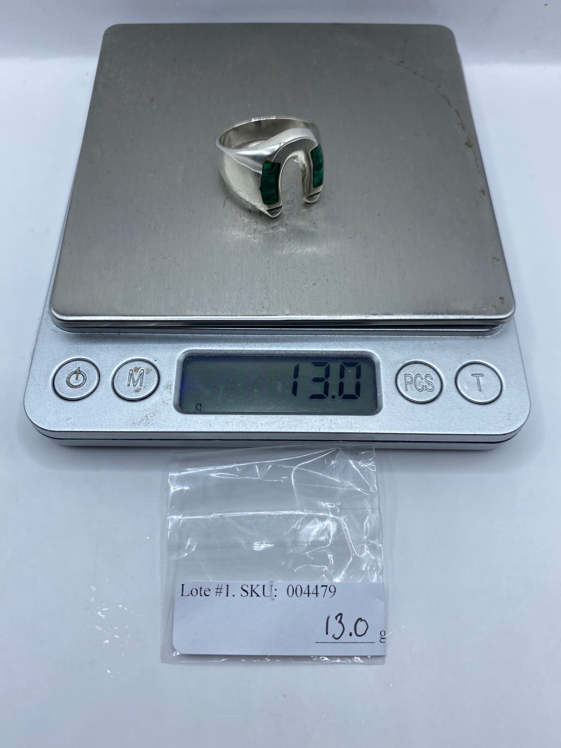Anillo de Plata con Malaquita Verde — Taxco .925 — foto 6