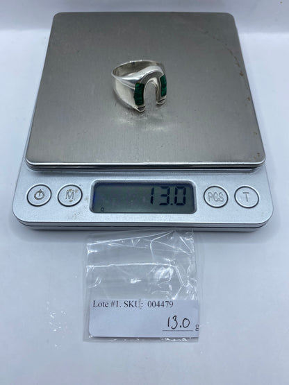 Anillo de Plata con Malaquita Verde — Taxco .925 — foto 6