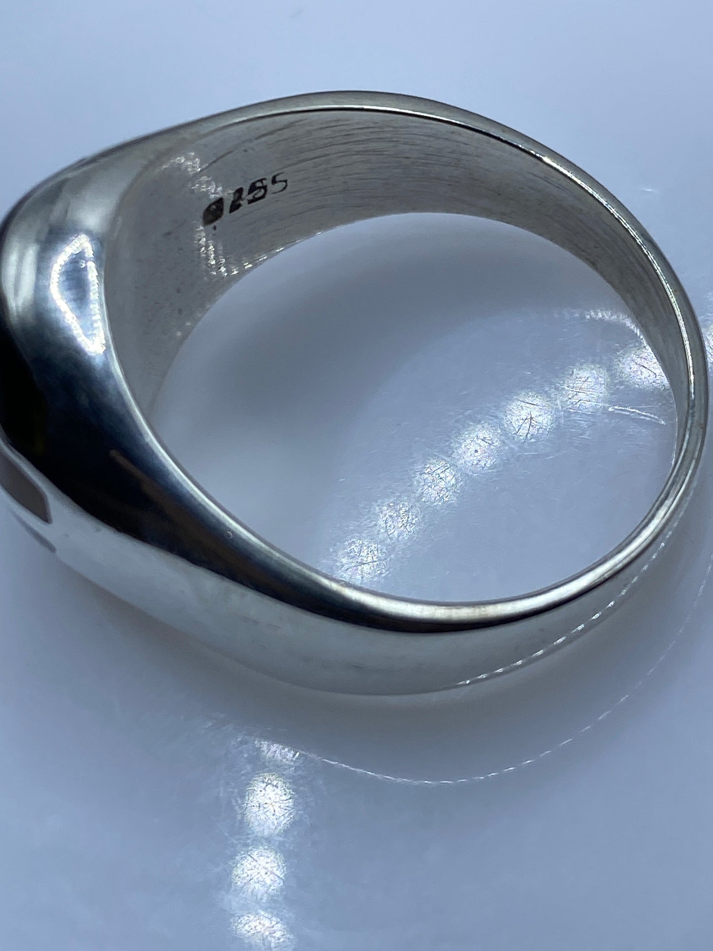 Anillo Plata Turquesa Azul Cielo — Taxco .925 Unisex — foto 5