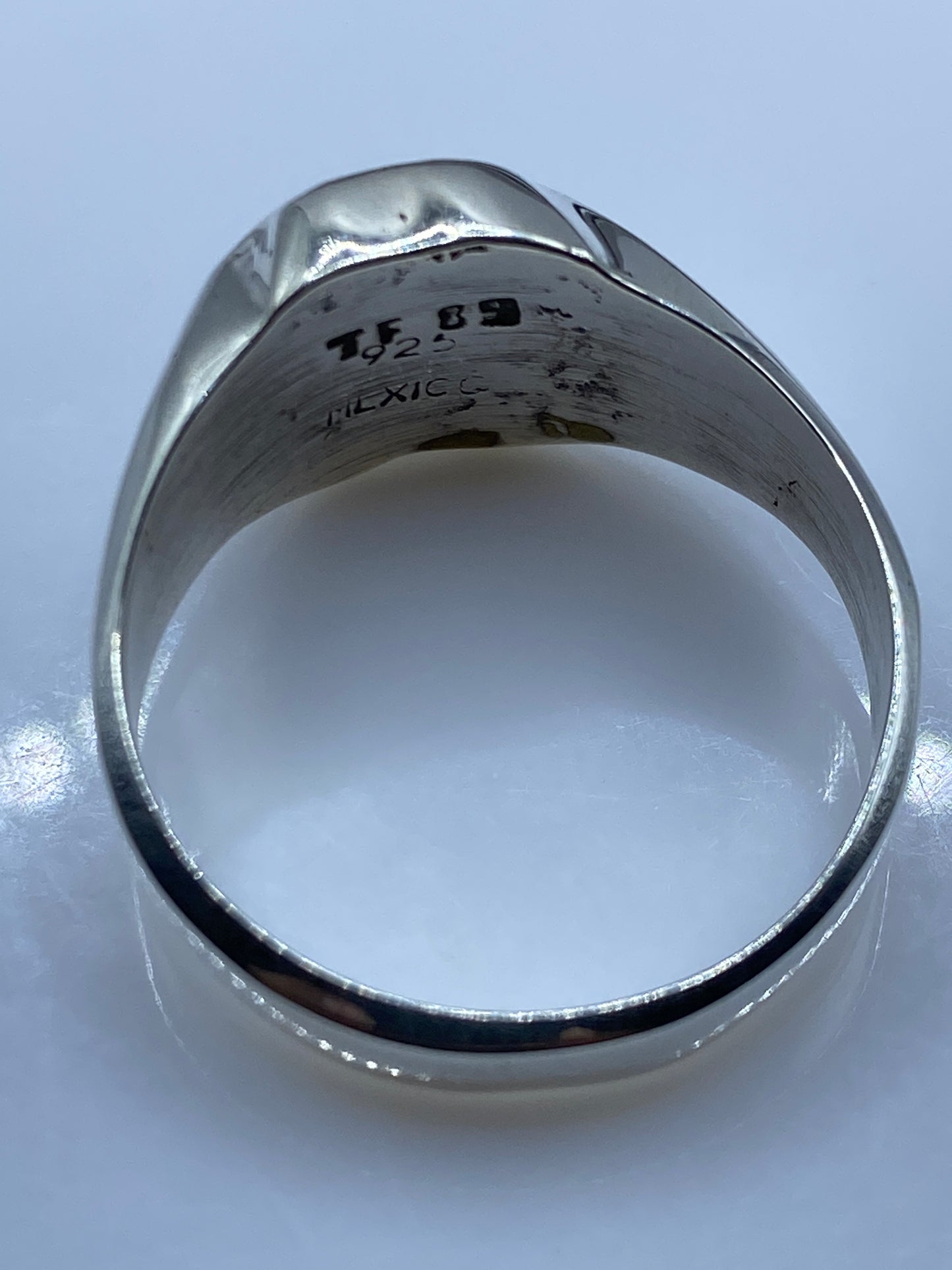 Anillo de Plata Solitario con Piedra Café — Taxco .925 — foto 5