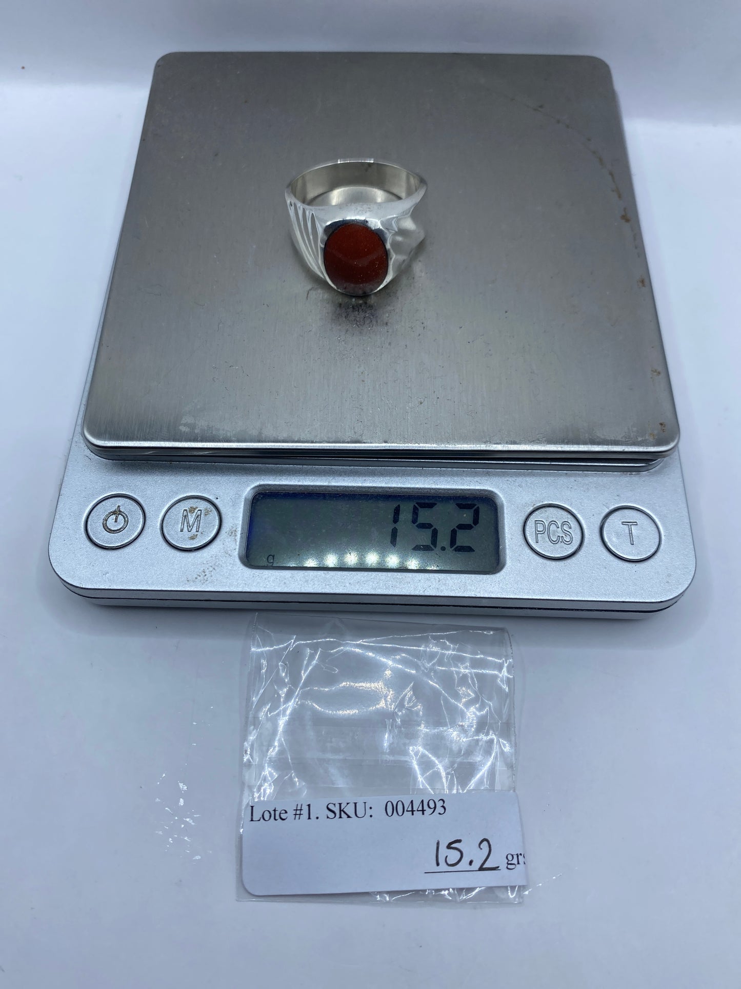 Anillo de Plata Masivo con Piedra — Taxco .925 Talla 13 — foto 6