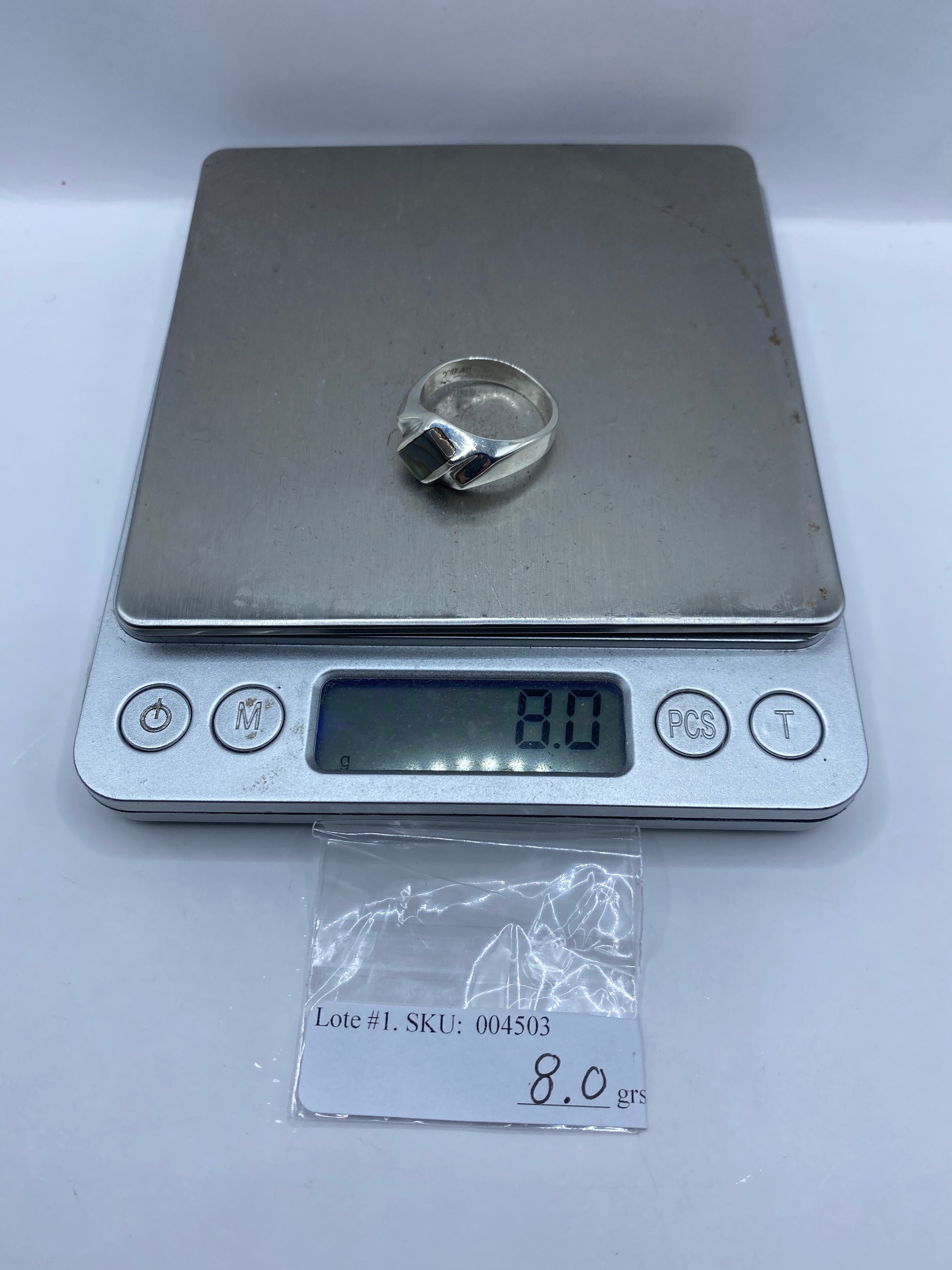 Anillo de Plata Engastado Moderno Unisex — Taxco .925 — foto 6