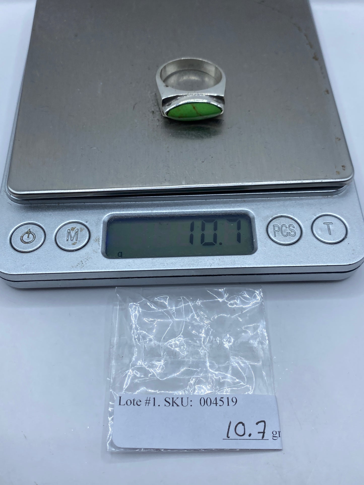 Anillo de Plata Minimalista con Piedra Verde — Taxco .925 — foto 6