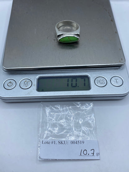 Anillo de Plata Minimalista con Piedra Verde — Taxco .925 — foto 6