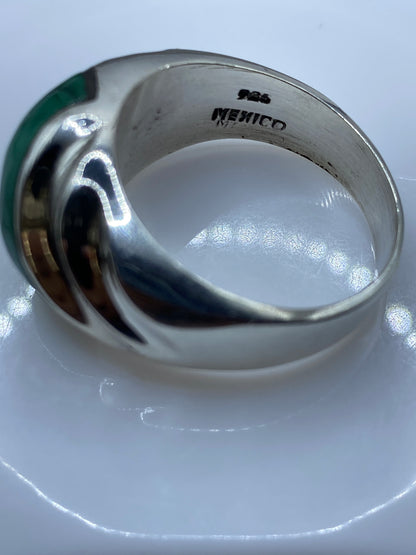 Anillo de Plata Malaquita Verde — Taxco .925 Para Él — foto 5